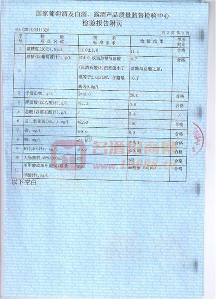 瑪卡酒國(guó)家檢驗(yàn)報(bào)告2