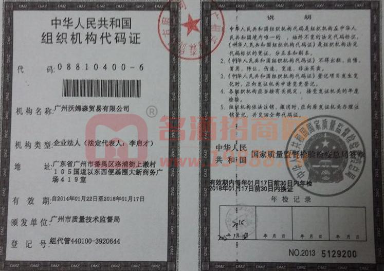 組織機構(gòu)代碼證