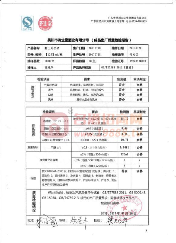 濟生堂檢驗報告