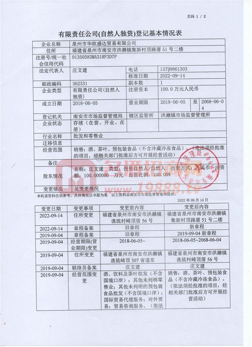 信息登記備案表